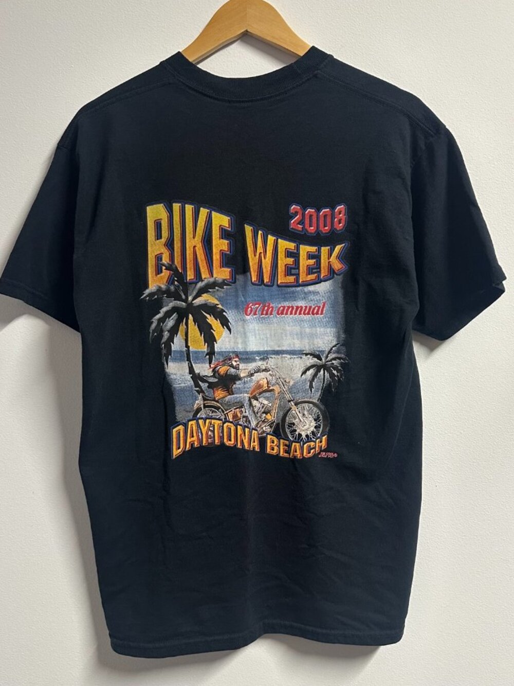 Y2K Bike Week Daytona Beach 2008 Harley Biker Tshirt Large Black